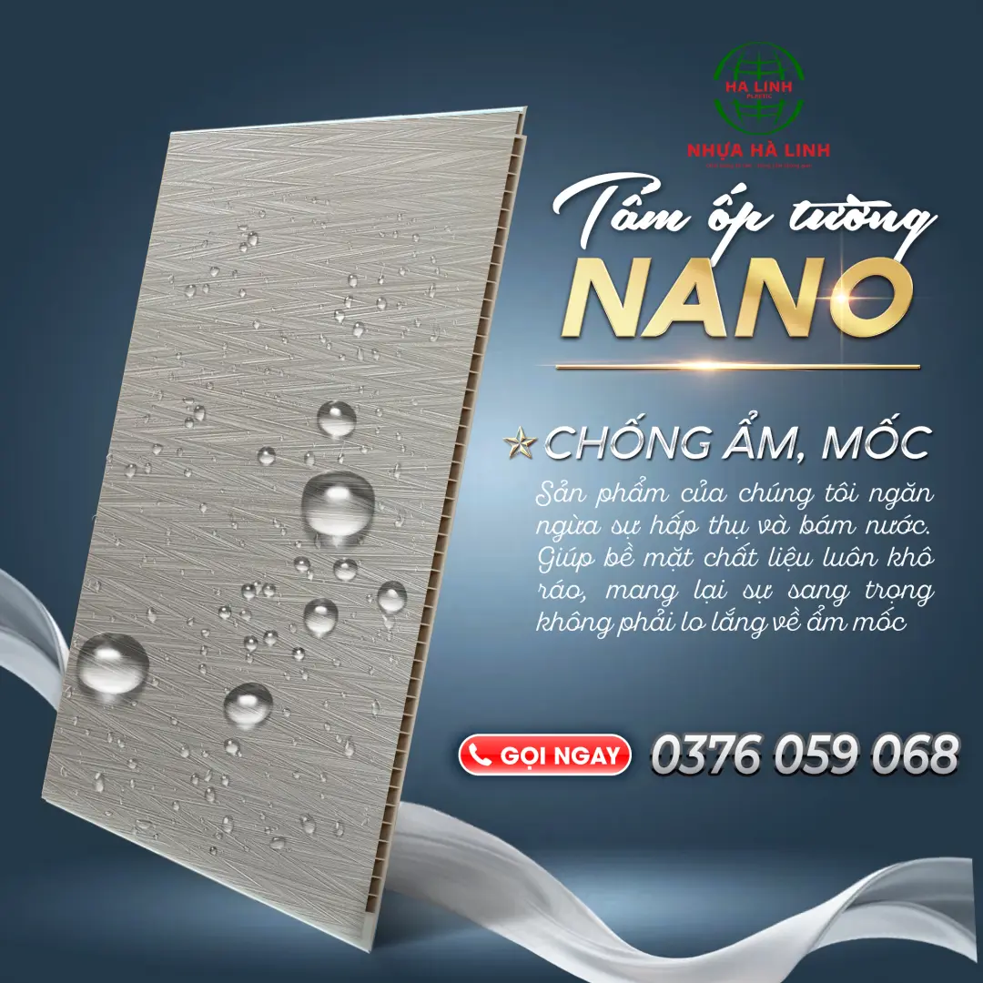 Tấm ốp tường Nano - Chống ẩm mốc